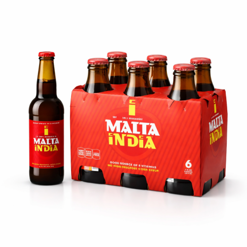 Malt Beverage Bottles – Classic Non-Alcoholic Malt Drink (6 Pack, 12 fl oz Each)