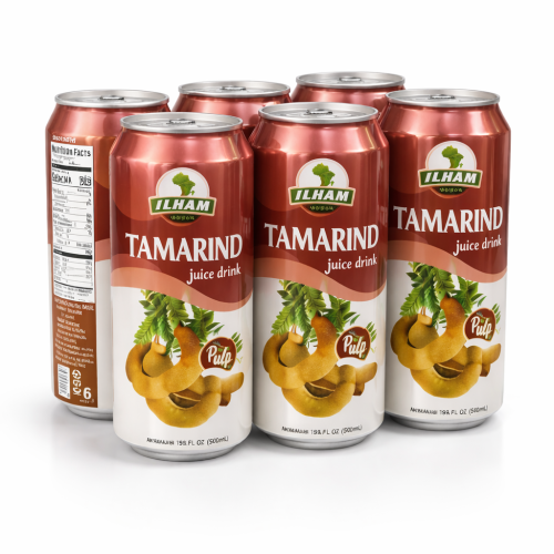 Tamarind Juice Drink with Pulp – Tropical Tamarind Beverage (Pack of 6 Cans)