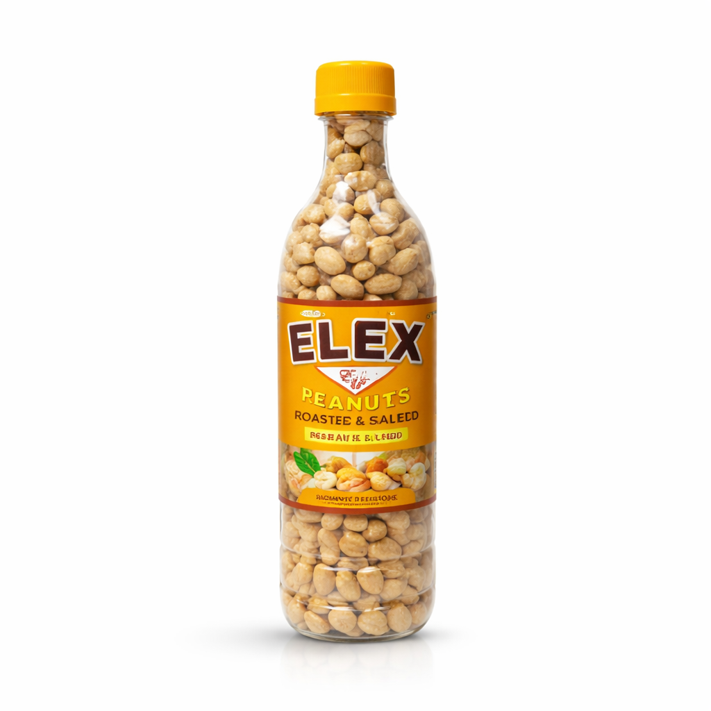 Elex Roasted Peanuts – Crunchy Arrachide Snack Bottle