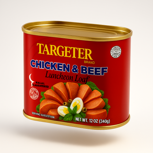 TARGETER Chicken & Beef Luncheon Loaf – Ready‑to‑Serve Canned Deli Meat