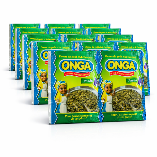 10 ONGA Pondu - Pondu Seasoning Sachets Pack of 10 – Authentic Cassava Leaf Flavor Blend