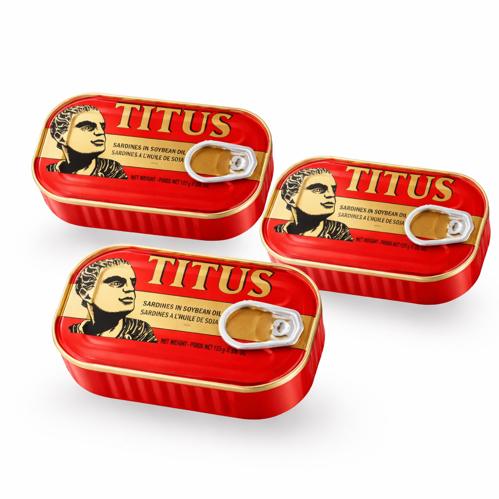 Sardines in Soybean Oil – Pack of 3 Easy-Open Canned Sardine Tins