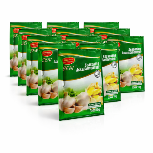 Cassava Leaf Seasoning Sachets (Pondu Style) – Pack of 12 (10g Each) Premium Flavor Blend