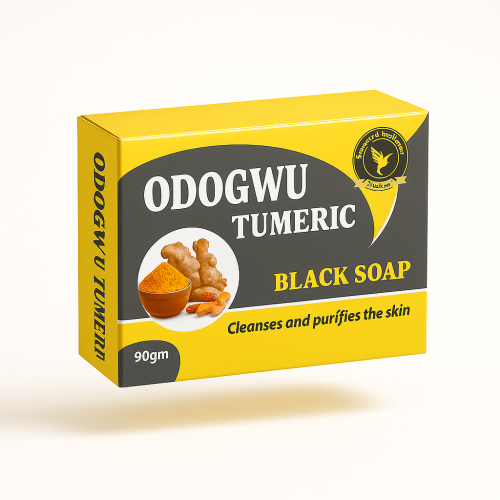 Odogwu Turmeric Black Soap – Natural Cleansing & Skin Revitalizer