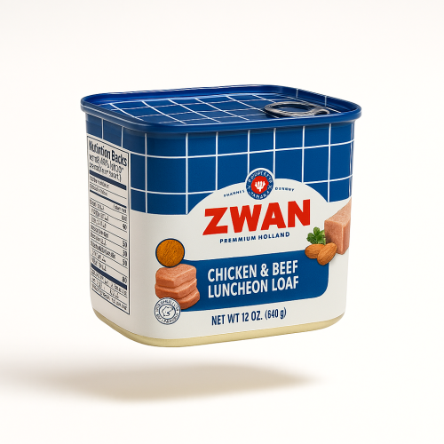 Zwan Chicken & Beef Luncheon Loaf – Premium 12 oz Sliced Meat
